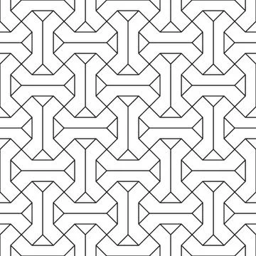 Vector abstract geometric background. Intertwined lines. Illustrazione stock