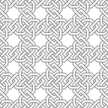 Vector abstract geometric background. Intertwined lines. 스톡 일러스트