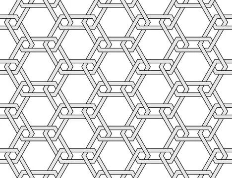 Vector abstract geometric background. Intertwined lines. Illustrazione stock