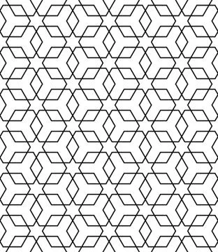 Vector abstract geometric background. Intertwined lines. 스톡 일러스트