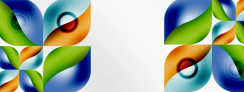 Vector abstract geometric background. Techno flower petals concept. Wallpaper or Stock Illustration