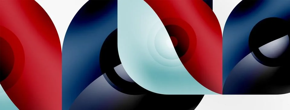 Vector abstract geometric background. Techno flower petals concept. Wallpaper or Illustrazione stock