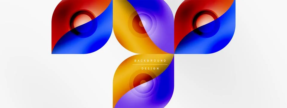 Vector abstract geometric background. Techno flower petals concept. Wallpaper or Stock Illustration