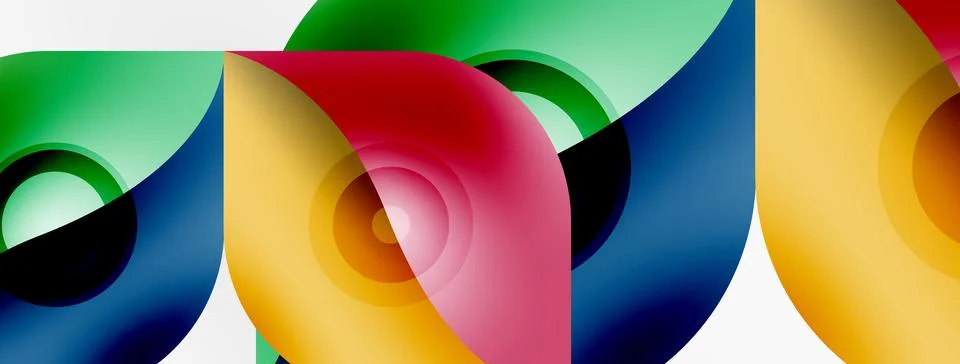 Vector abstract geometric background. Techno flower petals concept. Wallpaper or Stock Illustration