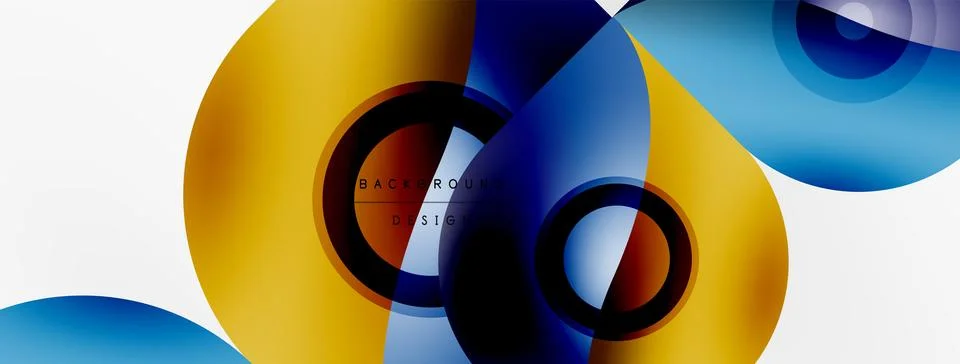 Vector abstract geometric background. Techno flower petals concept. Wallpaper or Illustrazione stock