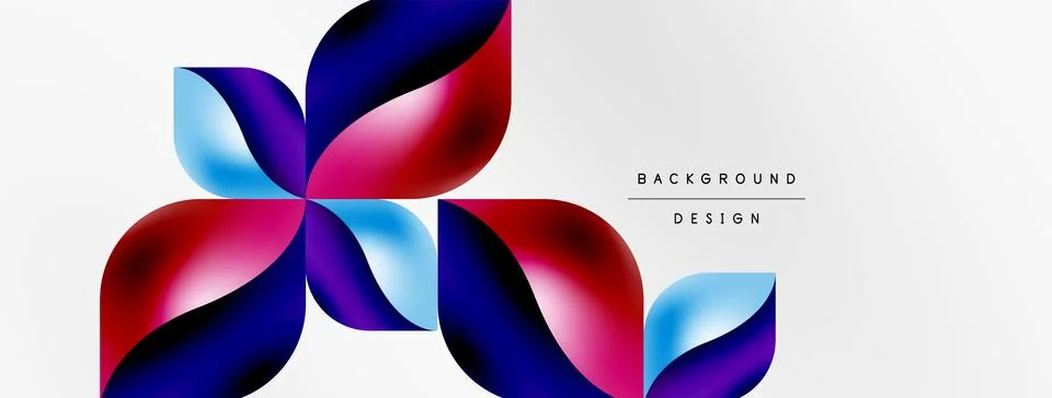 Vector abstract geometric background. Techno flower petals concept. Wallpaper or Stock Illustration