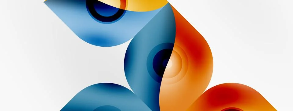 Vector abstract geometric background. Techno flower petals concept. Wallpaper or Stock Illustration