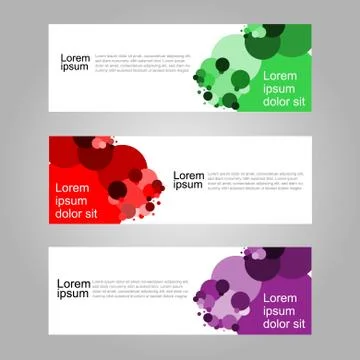 Vector abstract geometric banner web template. Stockillustratie