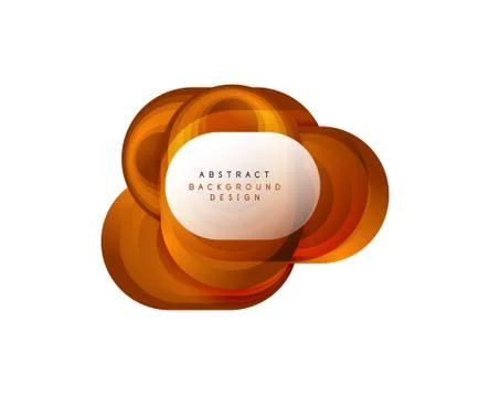 Vector abstract geometric bubble banner created with round shapes. Trendy simple Stock Illustration