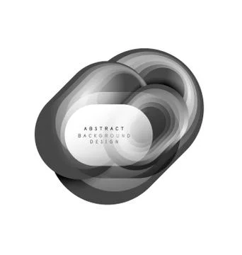 Vector abstract geometric bubble banner created with round shapes. Trendy simple Stock Illustration