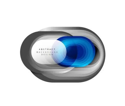 Vector abstract geometric bubble banner created with round shapes. Trendy simple Stock Illustration