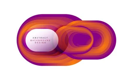 Vector abstract geometric bubble banner created with round shapes. Trendy simple Stock Illustration