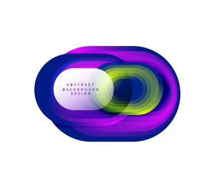 Vector abstract geometric bubble banner created with round shapes. Trendy simple Illustrazione stock