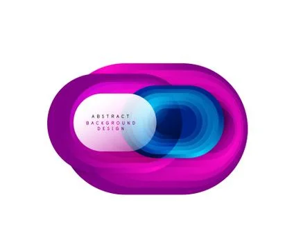 Vector abstract geometric bubble banner created with round shapes. Trendy simple 스톡 일러스트