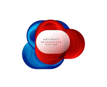 Vector abstract geometric bubble banner created with round shapes. Trendy simple Stock Illustration