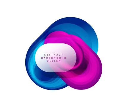 Vector abstract geometric bubble banner created with round shapes. Trendy simple 스톡 일러스트
