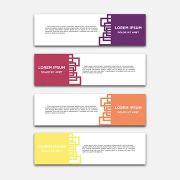 Vector abstract geometric design banner web template Stock Illustration