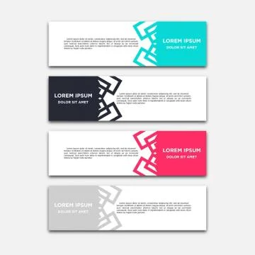 Vector abstract geometric design banner web template Stock Illustration