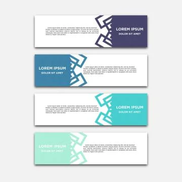 Vector abstract geometric design banner web template Stock Illustration