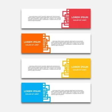 Vector abstract geometric design banner web template Ilustración de archivo