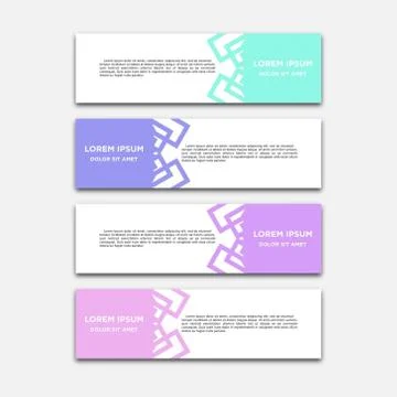 Vector abstract geometric design banner web template Stock Illustration