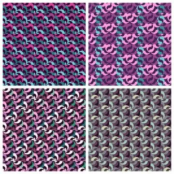 Vector abstract geometric elements patterns set Stock Illustration