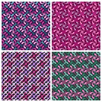 Vector abstract geometric elements patterns set 스톡 일러스트
