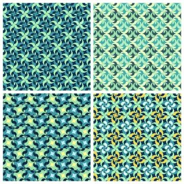 Vector abstract geometric elements patterns set イラスト素材