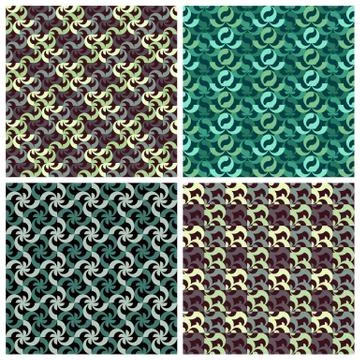 Vector abstract geometric elements patterns set Stock Illustration