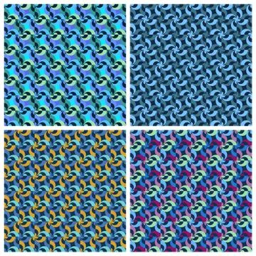 Vector abstract geometric elements patterns set Stock Illustration