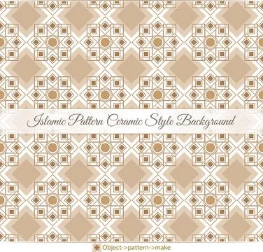 Vector abstract geometric islamic background. Islamic Pattern Ceramic Style.. 스톡 일러스트