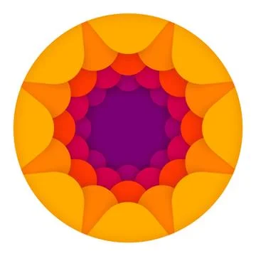 Vector abstract geometric paper cut background Stock Illustration