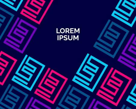 Vector of abstract geometric pattern and background Illustrazione stock