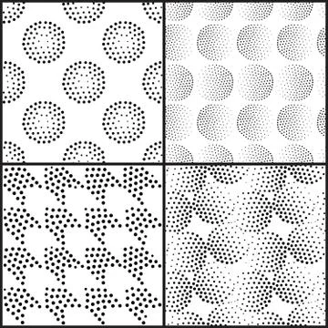 Vector abstract geometric seamless pattern. Repeating gradation in black and  Stock Illustration