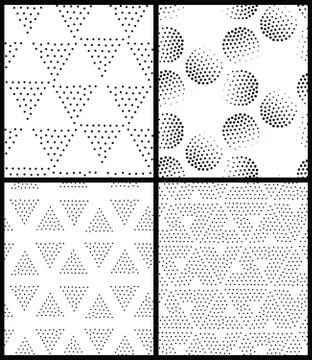 Vector abstract geometric seamless pattern. Repeating gradation in black and  Stock Illustration