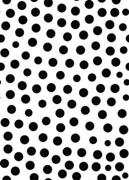 Vector abstract geometric seamless pattern. Repeating chaotic points in black Stock Illustration