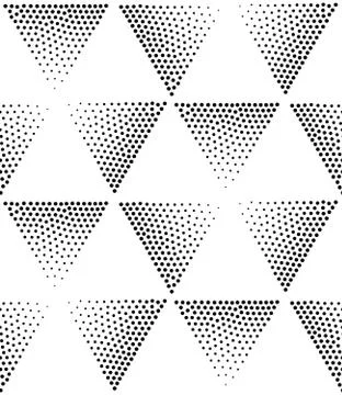 Vector abstract geometric seamless pattern. Repeating gradation in black and  Stock Illustration