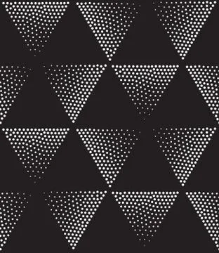 Vector abstract geometric seamless pattern. Repeating gradation in black and  Stock Illustration