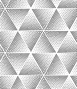 Vector abstract geometric seamless pattern. Repeating gradation in black and  Stock Illustration