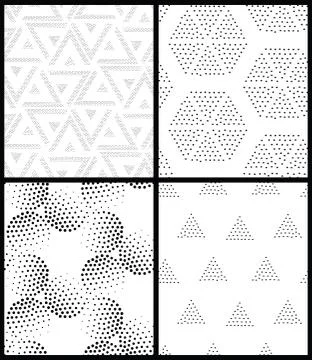 Vector abstract geometric seamless pattern. Repeating gradation Stock Illustration