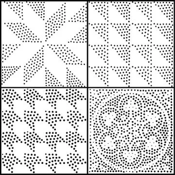 Vector abstract geometric seamless pattern. Repeating gradation Stock Illustration