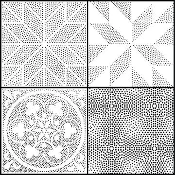 Vector abstract geometric seamless pattern. Repeating gradation Stock Illustration