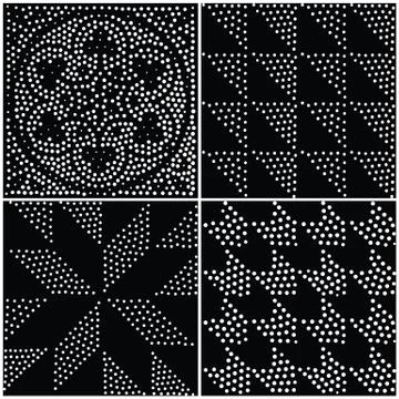 Vector abstract geometric seamless pattern. Repeating gradation Stock Illustration