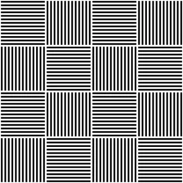 Vector abstract geometric seamless pattern. Weaving textile fabric with black Stock Illustration