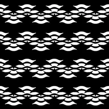 Vector abstract geometric seamless pattern in black and white Stock Illustration