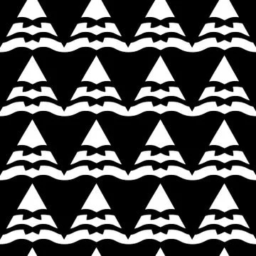 Vector abstract geometric seamless pattern in black and white Illustrazione stock