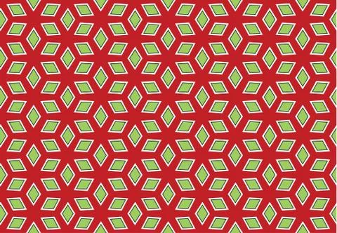 Vector abstract geometric seamless pattern, background texture. In red, white Stock Illustration