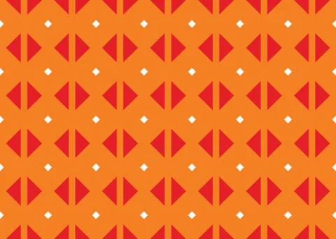 Vector abstract geometric seamless pattern. Background texture. In orange, re Illustrazione stock