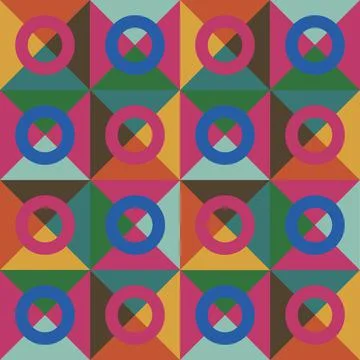 Vector Abstract geometric seamless pattern, Retro background Ilustración de archivo
