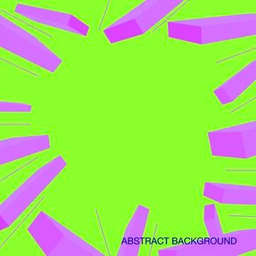 Vector Abstract geometric shape from purple cubes Stock Illustration